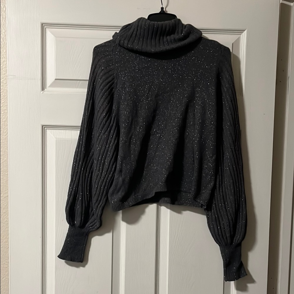 Women's Black Turtleneck Sweater